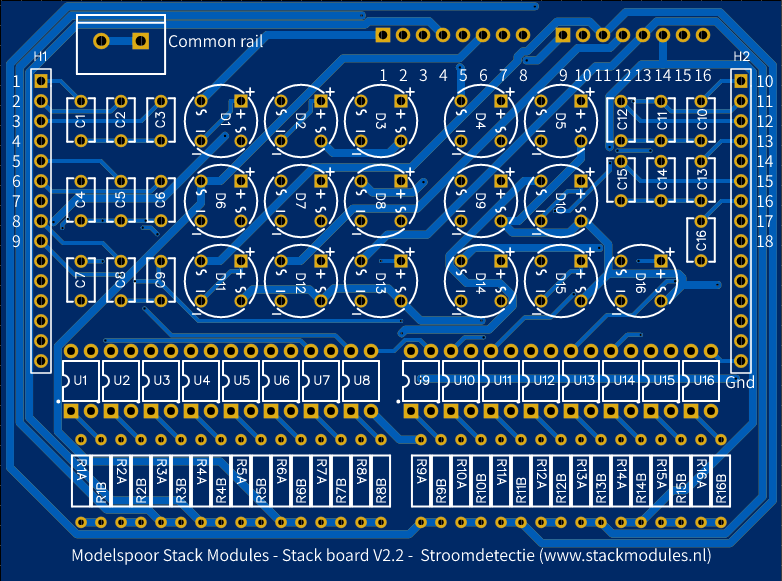 Bouwinstructies modelspoor stack module stroomdetectie
